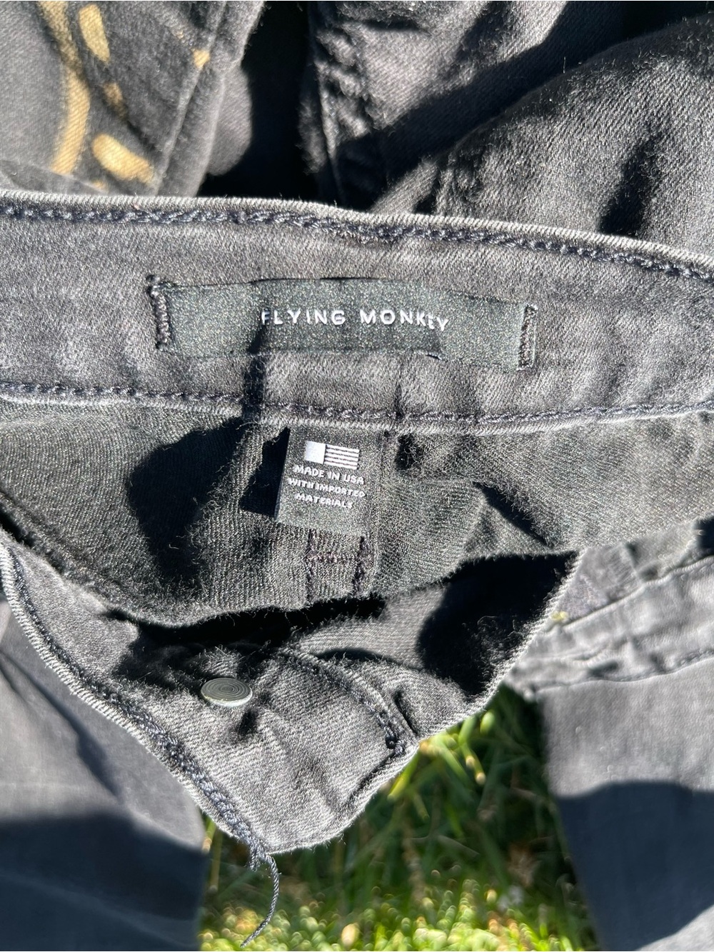 Flying Monkey Black Mid-Rise Skinny Jeans Custom Bleached View 4